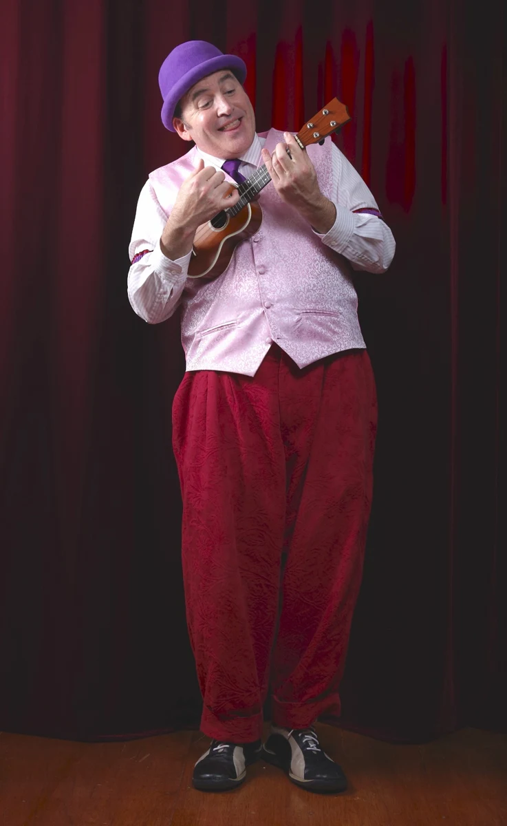 Supagaijin playing the ukulele